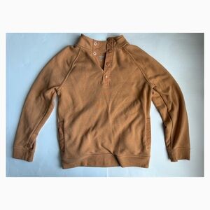 Cat & Jack Boys Burnt Orange Quarter Snap Crewneck  - Size Large (12/14) (Used)